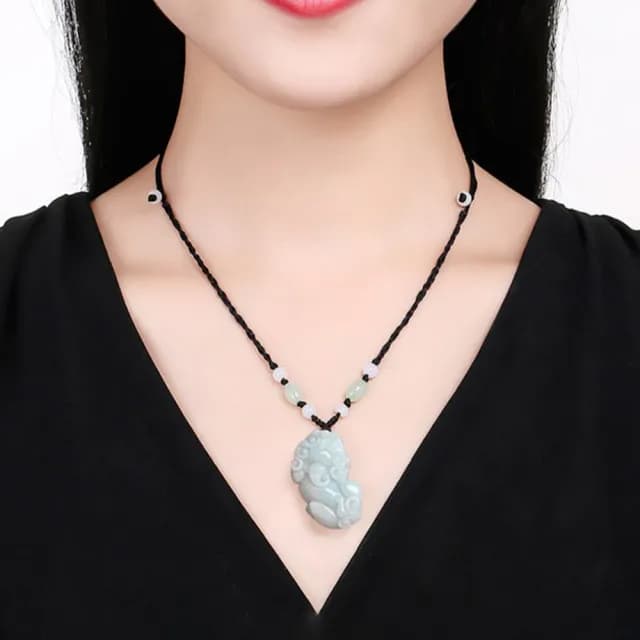 【LEEHER】玉石項鍊/翡翠/護身符/如意/貔貅/招財項鍊/保平安/男女同款/送媽媽/項鍊/吊飾/玉珮/吊墜