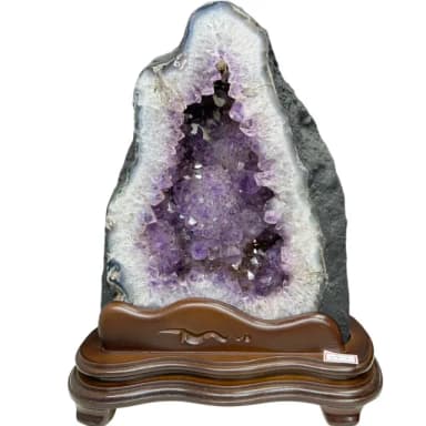 【恬芯晶品】6.65kg精選巴西金型紫水晶洞新居財位擺設OK41(紫鈦晶晶洞開運招財招貴人開業財位新春禮物)