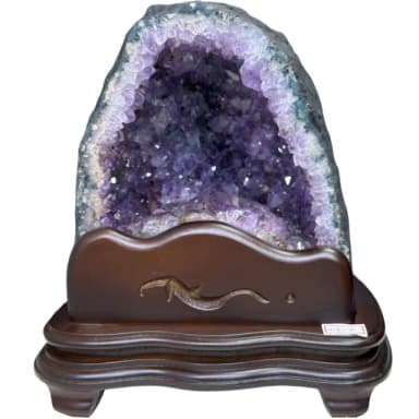 【恬芯晶品】3.7kg精選巴西金型紫水晶洞新居財位擺設OK46(紫鈦晶晶洞開運招財招貴人開業財位新春禮物)