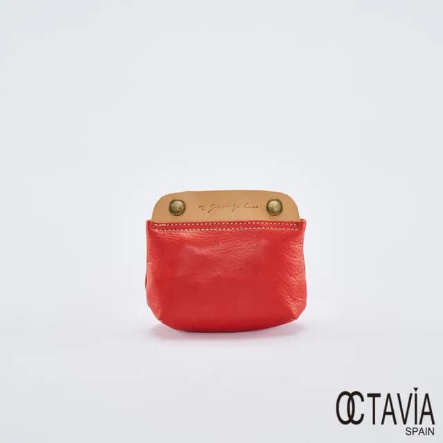 【OCTAVIA 8】OCTAVIA 8 真皮- 小可愛 雙色牛皮多用途壓扣零錢包