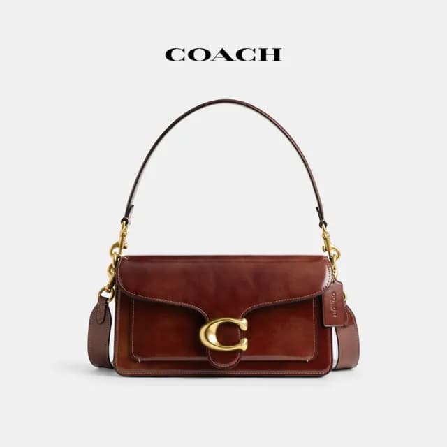 【COACH】蔻馳官方直營 TABBY 26號單肩手袋-B4/深中立色(CW631)