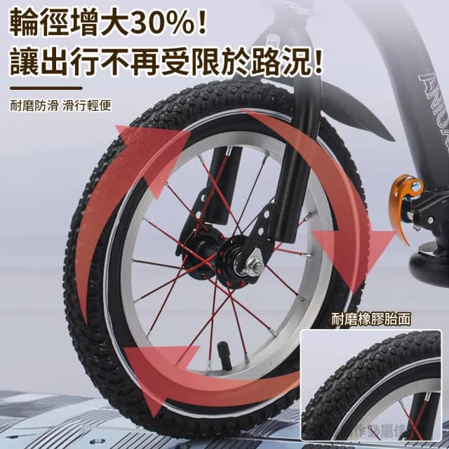 【伊德萊斯】升級大輪款 鋁合金可折疊代步滑板車 雙避震滑板車(代步車 交換禮物)