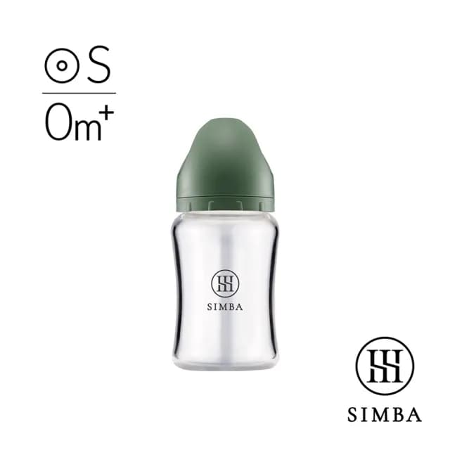 【Simba 小獅王辛巴官方直營】新生適用-蘊蜜質金玻璃寬口防脹氣奶瓶180ml