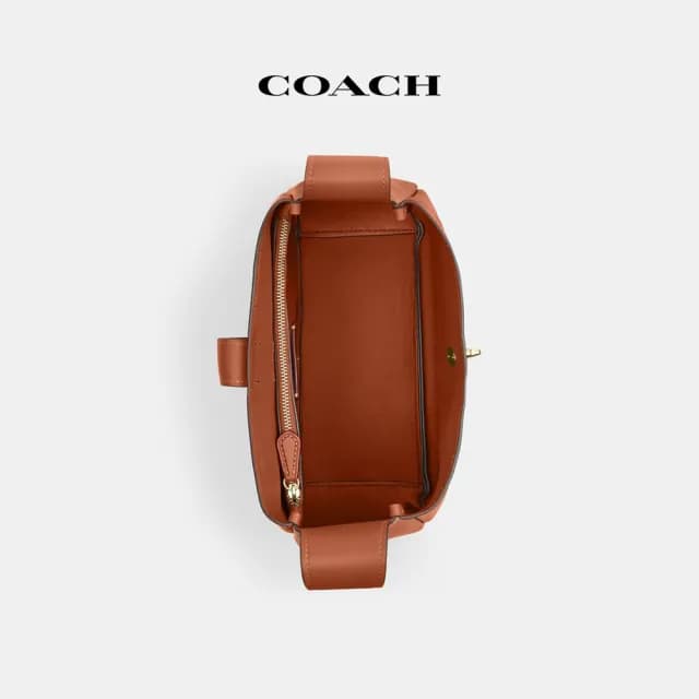 【COACH】蔻馳官方直營 HADLEY多功能斜背手袋-IM/棕黃色(CBH01)