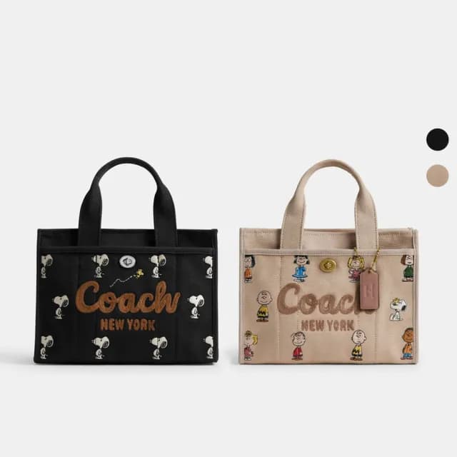 【COACH】蔻馳官方直營 COACH X PEANUTS CARGO SNOOPY印花26號托特包 托特手袋-2色任選(CBF70)