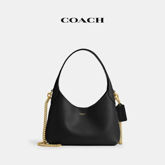 【COACH】蔻馳官方直營 BROOKLYN 23 單肩手袋-黑色(CW614)