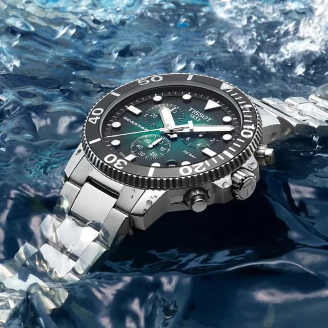 【TISSOT 天梭 官方授權】暢銷款海洋之星 Seastar 1000 300米潛水三眼計時錶 手錶 送禮 推薦(多款任選)