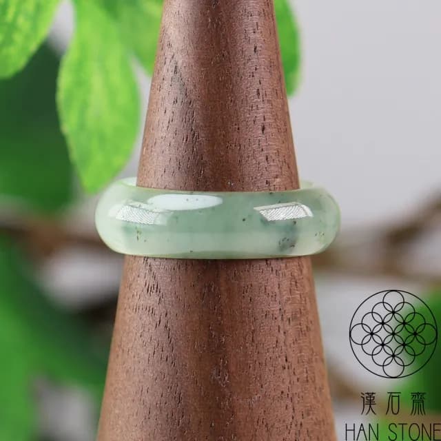 【漢石齋】情人節禮物 天然翡翠A貨 全玉戒指 飄花種(版寬隨機出貨)