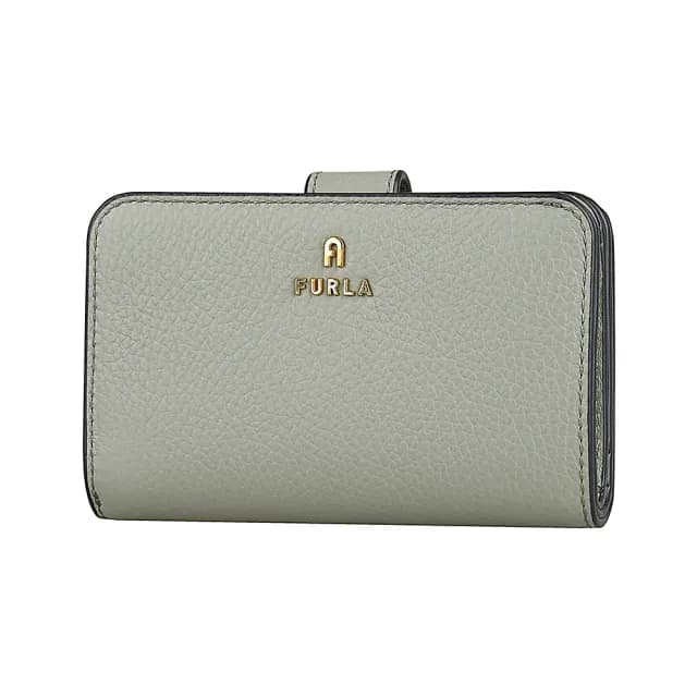 【FURLA 芙拉】FURLA Camelia雙折拉鍊零錢包釦式中夾(龍舌蘭)