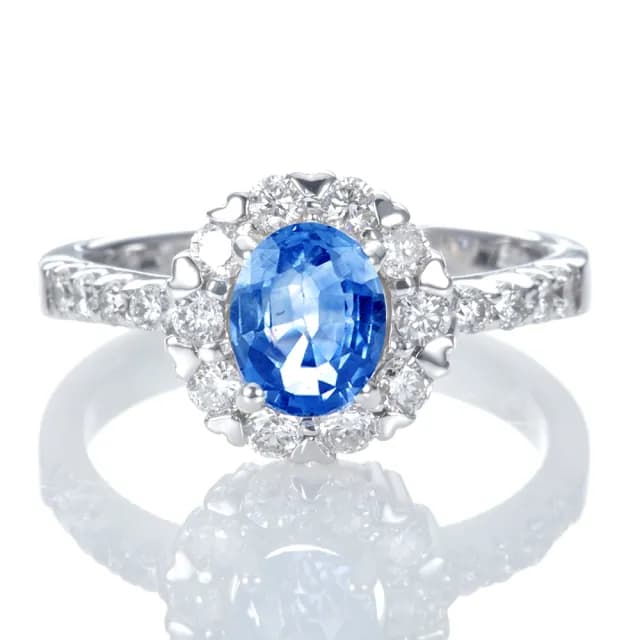 【DOLLY】1.50克拉 天然矢車菊蘭藍寶石14K金鑽石戒指-010(母親節 長輩送禮 交換禮物首選)