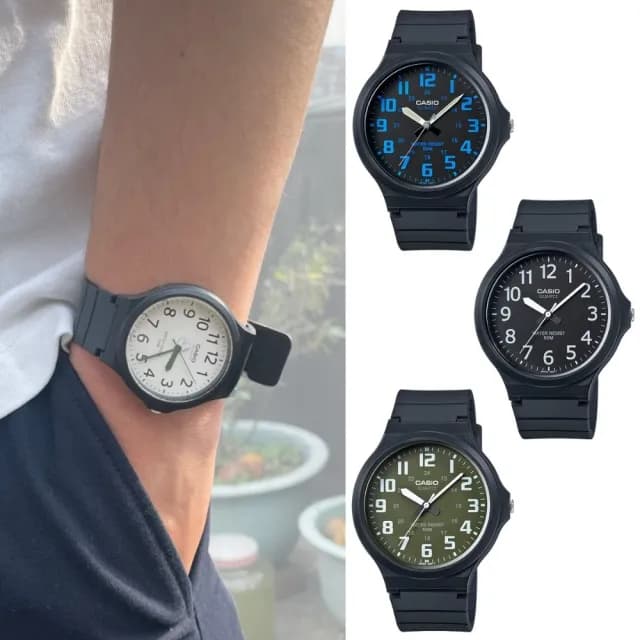 【CASIO 卡西歐】簡約輕薄指針錶(MW-240)