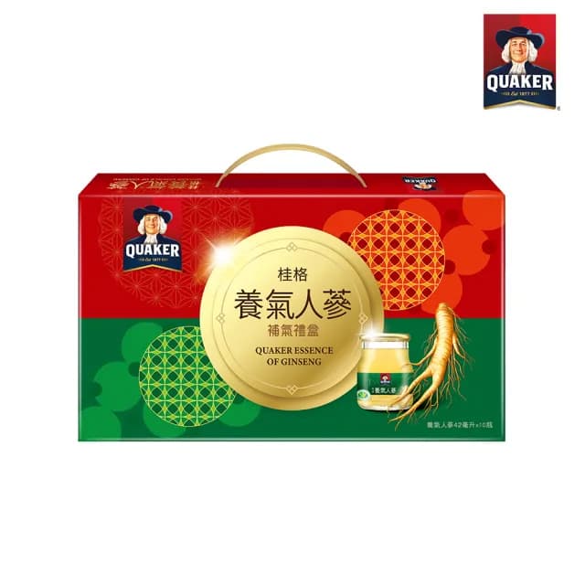 【QUAKER 桂格】養氣人蔘滋補液禮盒42ml×10入×1盒(送禮推薦)