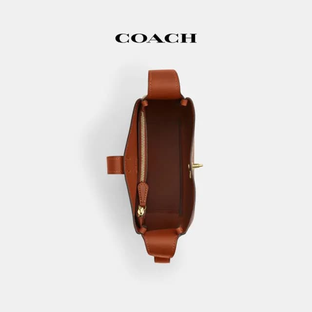 【COACH】蔻馳官方直營 HADLEY迷你斜背手袋-IM/棕黃色(CBM63)