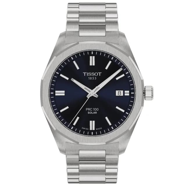 【TISSOT 天梭】PRC 100系列 李棟旭配戴款 太陽能 經典時尚腕錶 父親節 禮物 送禮 推薦(T1514221104100)