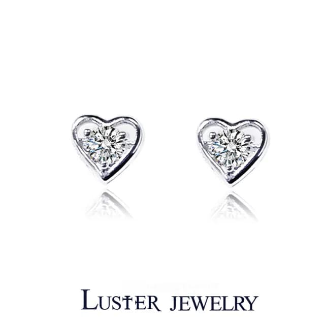 【Luster】情人節禮物!30分 耳夾 夾式 D/VS 培育鑽 純銀 鑽石耳環-任選(培育鑽石X2總重0.60ct)