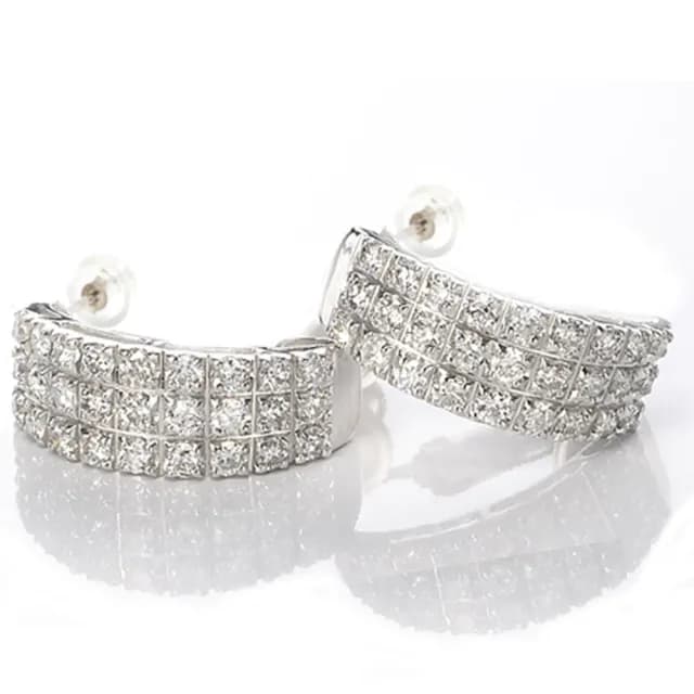 【DOLLY】2.20克拉 天然鑽石 F/VS2 18K金鑽石耳環(情人節 長輩送禮首選)