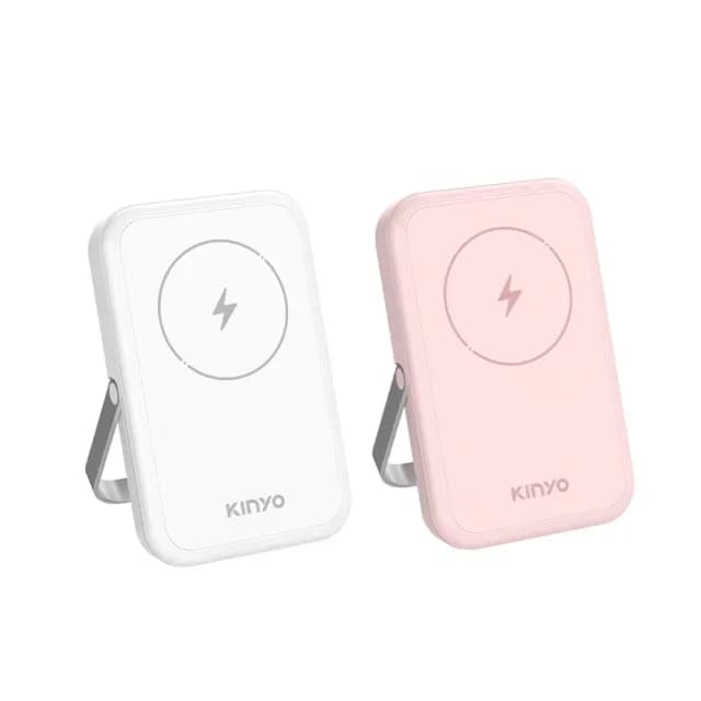 【KINYO】5000mAh八合一薄型磁吸充電/磁吸行動電源/KPB-2513顏色任選(自帶3線/無線快充)