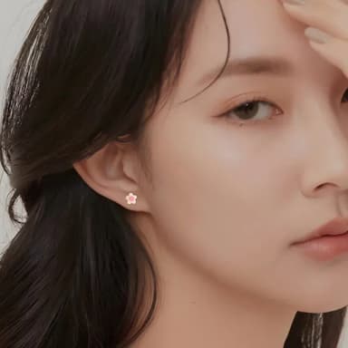 【精緻女子】日系甜美之櫻999純銀耳釘-一對(迷你耳針 耳環 耳針 養耳洞 花朵 耳骨)