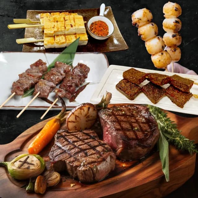 【約克街肉舖】全牛烤肉箱送活凍白蝦1盒(1.9kg±10%/組_中秋烤肉/露營燒烤)