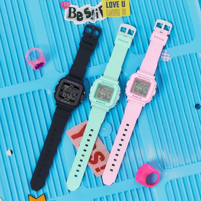 【CASIO 卡西歐】BABY-G 像素動畫電子手錶-3款可選(BGD-10-1/BGD-10-3/BGD-10-4)