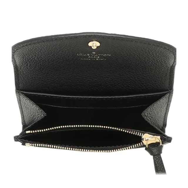 【Louis Vuitton 路易威登】M81455 經典Rosalie壓花零錢包/短夾(黑色)