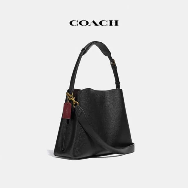 【COACH】蔻馳官方直營 WILLOW單肩手袋-B4/黑色(C2621)