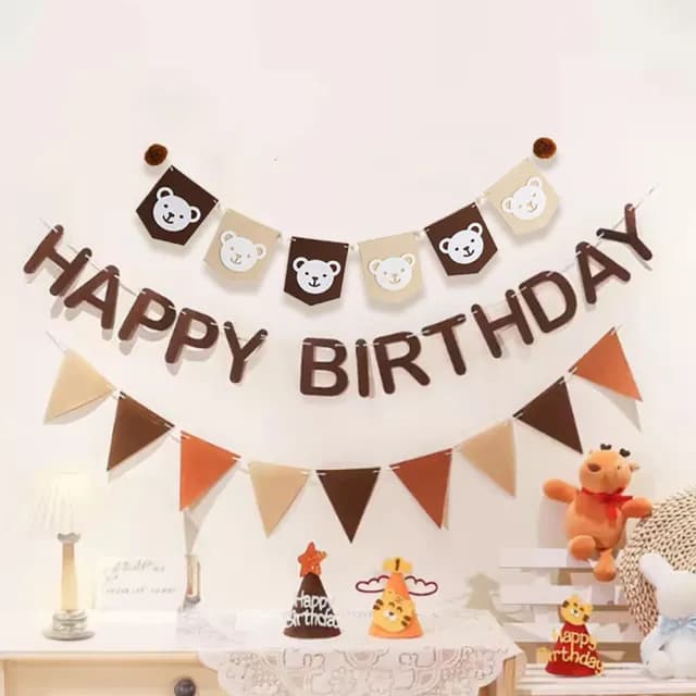 【上手家居】生日佈置拉旗組(收涎佈置/掛旗/慶生/三角旗)