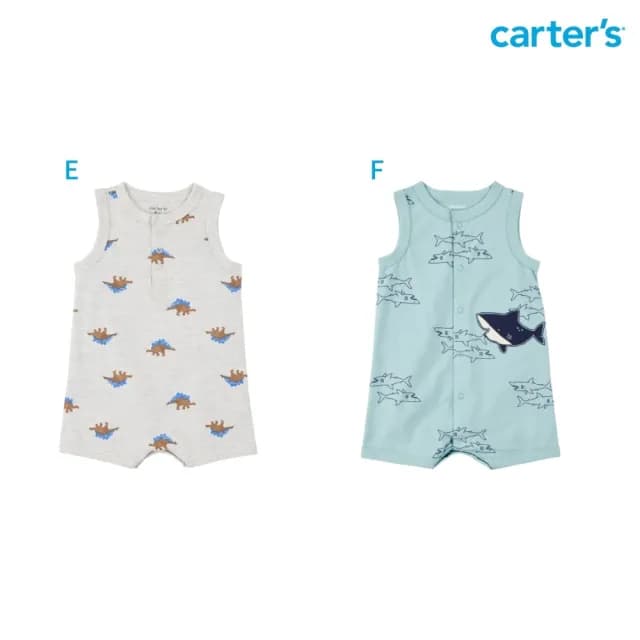 【Carter’s官方授權】精選夏日男嬰兒短袖連身裝－多款任選(原廠公司貨 童裝 連身衣)
