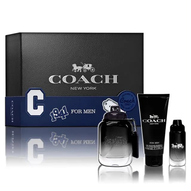 【COACH】COACH 時尚經典男性淡香水禮盒(淡香水100ML+隨身瓶15ML+沐浴精100ML-專櫃公司貨)