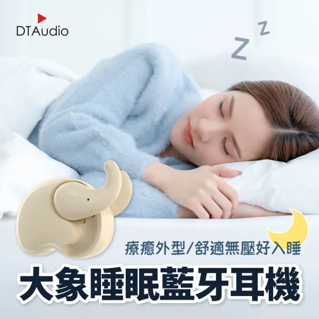 【DTAudio】聆翔 大象睡眠耳機(無線藍牙耳機 物理降噪耳機 隱形耳機 迷你耳機 藍芽耳機 不入耳 5.4藍牙)