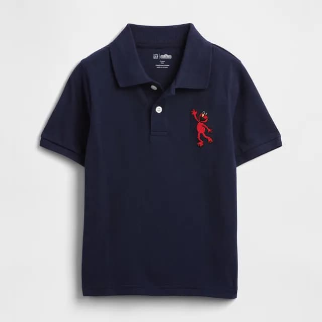【GAP】男幼童裝 純棉短袖POLO衫-海軍藍(794038)