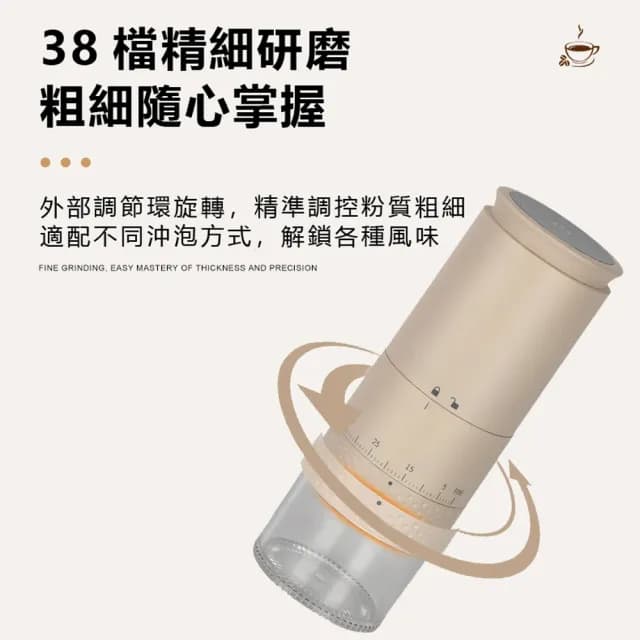 【Solid】小型電動咖啡豆磨豆機 義式咖啡自動磨粉機 便攜咖啡研磨機 咖啡機