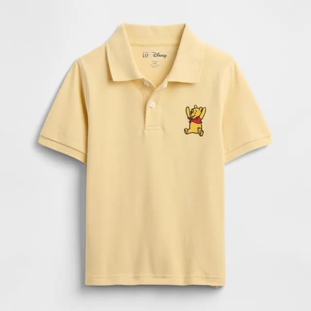 【GAP】男幼童裝 純棉刺繡短袖POLO衫-米黃色(794034)