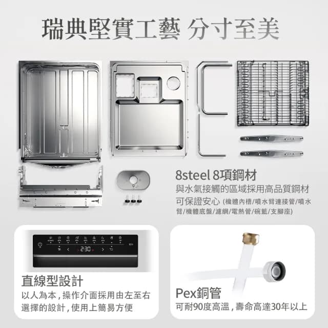 【ASKO 雅士高】14人份洗碗機 DBI5244IA.W.TW(嵌入型/典雅白/220V/含安裝)