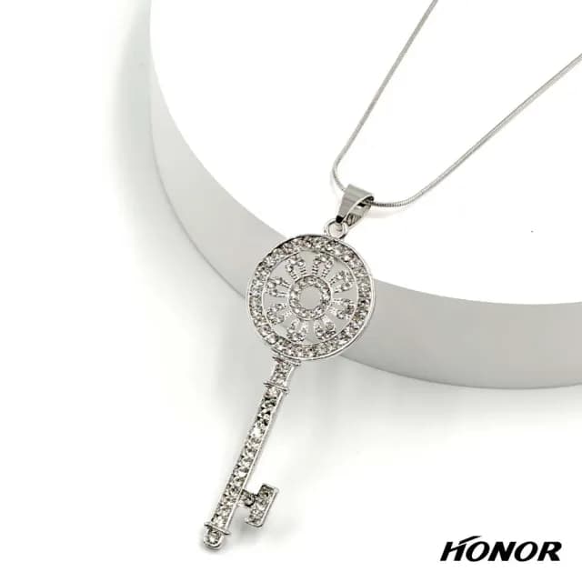 【HONOR 山形屋】水鑽鑰匙造型長項鍊