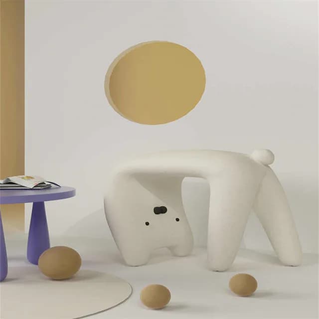 【超微米】奶油風貓咪換鞋凳 客廳落地擺件 可愛家居裝飾品 凳子 搬新家喬遷新居生日禮物(貓咪換鞋凳)