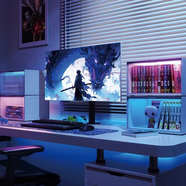 【nanoleaf】RGB 智能展示收納盒主體1入含電源及控制器+擴充組2入(RGB 收納 公仔 氣氛燈 LED燈 壁燈 鞋盒)