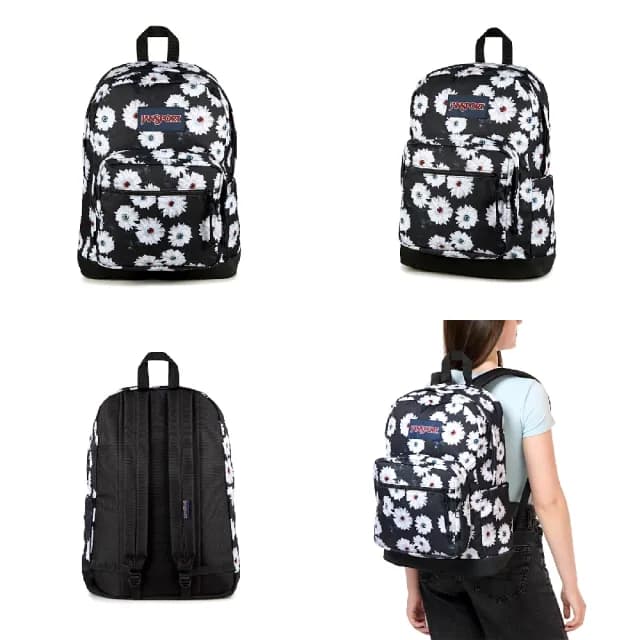 【JANSPORT】情人節禮物 後背包 Right Pack 瞳花色 小花 28L 15吋筆電包 側面水瓶口袋 書包(JS0A4QVALJ8)