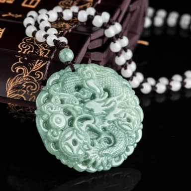 【KT DADA】龍項鍊 生肖項鍊 天然翡翠 龍牌項鍊 生肖龍 吊墜 冰種玉石項鍊 男女款 招財項鍊 項鍊 玉項 