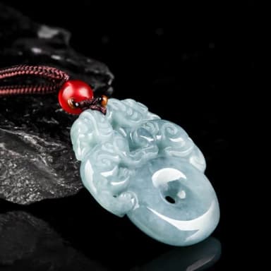 【KT DADA】翡翠項鍊 貔貅項鍊 招財項鍊 平安扣項鍊 吊墜 冰種玉石 保平安 避邪項鍊 項鍊 繩項鍊 平安 