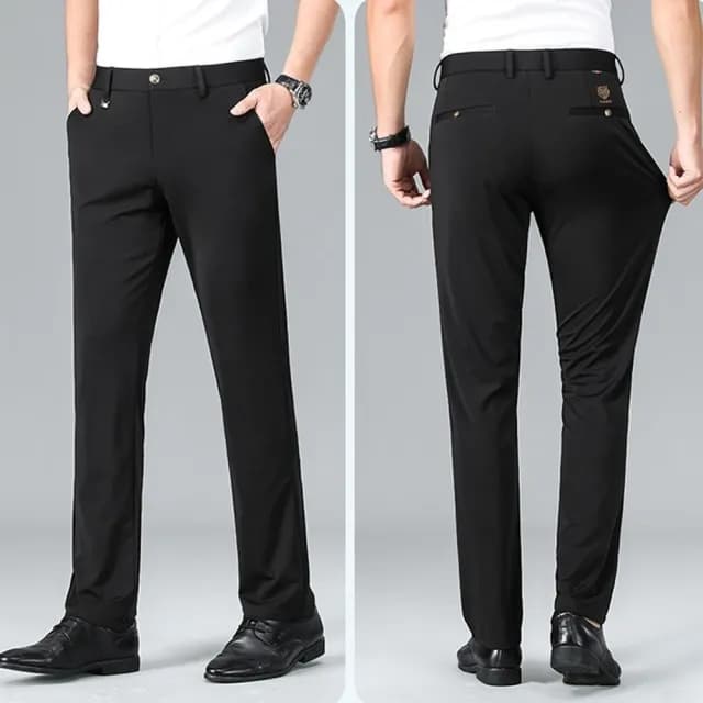 【巴黎精品】現貨秒發 男商務彈力西裝褲修身西裝褲直筒機能免燙(男長褲休閒父親節禮物3色a1ff11)