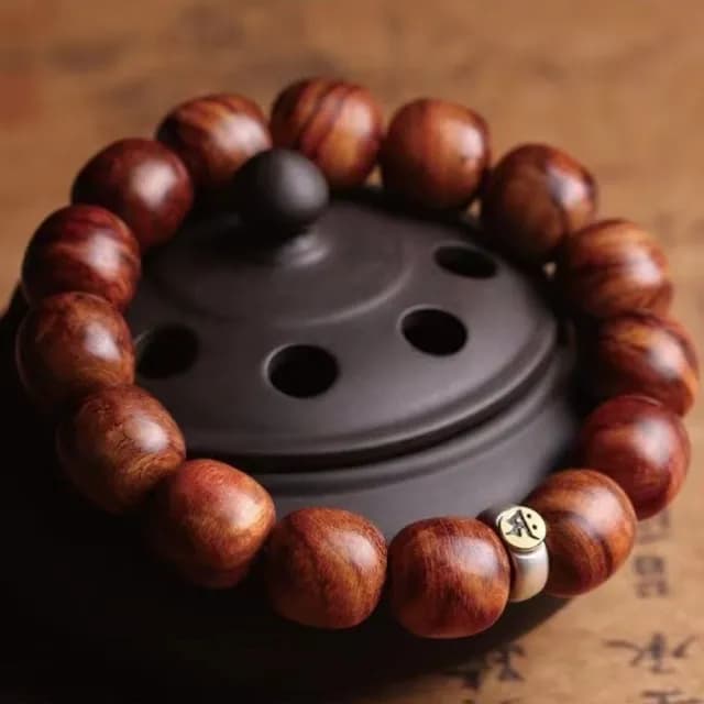 【KT DADA】父親節禮物 黃花梨 虎紋 木質念珠 佛珠 本命年 生肖手鍊 大日如來 保平安 佛珠手鍊 串珠手鍊 紫