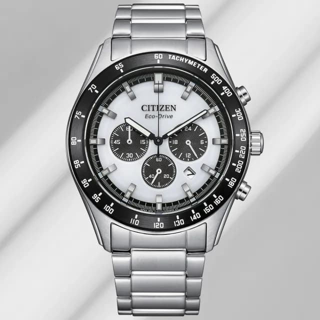【CITIZEN 星辰】Chronograph系列 時尚光動能計時腕錶 七夕 情人節 送禮 推薦(CA4674-58A)