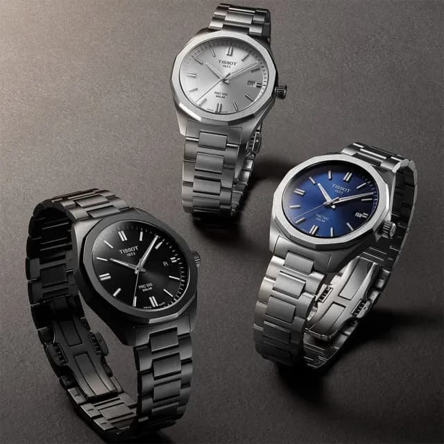 【TISSOT 天梭 官方授權】Solar PRC 100 李棟旭配戴款 太陽能手錶 男錶-深藍 送禮 推薦(T1514221104100)