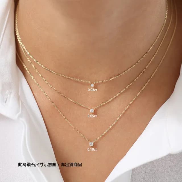 【Luster】瘋搶77!現貨!10分 D/VS 培育鑽 玫瑰金 純銀 鑽石項鍊(讓愛閃耀寵愛自己每一刻)