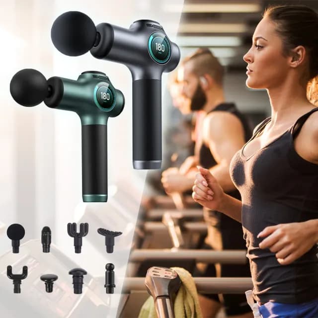 【小不記】99檔位力度/8顆按摩頭/高頻震動(筋膜槍 手持按摩器 震動按摩槍 筋膜按摩槍 電動按摩 交換禮物)