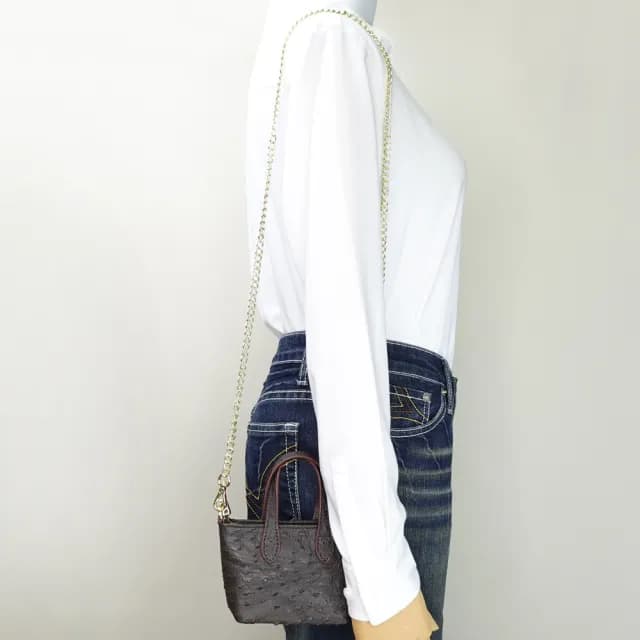 【M2nd】珍稀鴕鳥皮迷你托特零錢包(T19A)