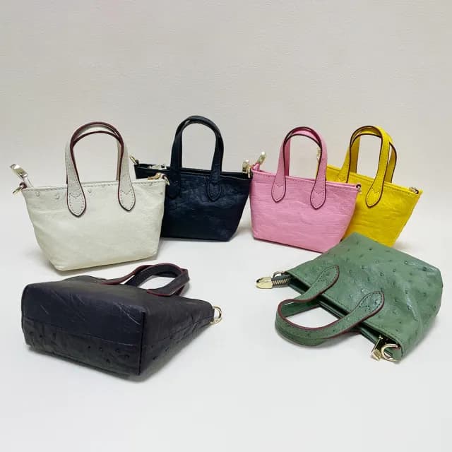 【M2nd】珍稀鴕鳥皮迷你托特零錢包(T19A)