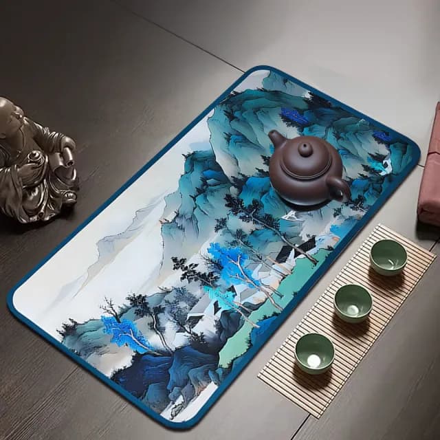 【上手家居】珪藻土吸水茶巾 90*50cm(茶具/茶席/茶壺墊/茶盤墊)