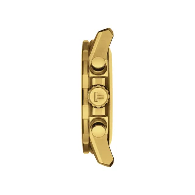 【TISSOT 天梭】黑金時尚 三眼計時腕錶  畢業禮物 送禮 推薦(T1256173305101)